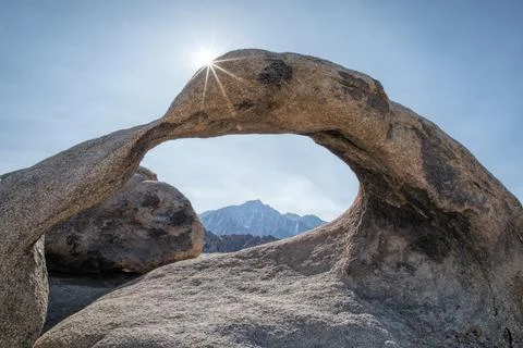 Mobius Arch Loop Trailhead on a sunny day Stock Photos