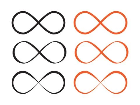 Mobius loop infinity . Loop icon or infinity symbol Stock Illustration