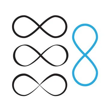 Mobius loop infinity vector. Loop icon or infinity symbol Stock Illustration