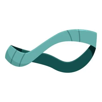 Mobius strip forming infinity symbol with elegant curves Stock Illustration