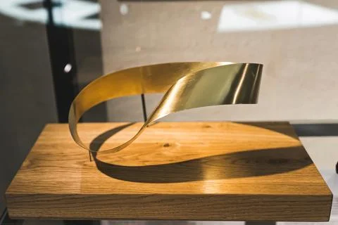 Mobius strip, a mathematical object, in Museum of Technology in Warsaw Stock Photos