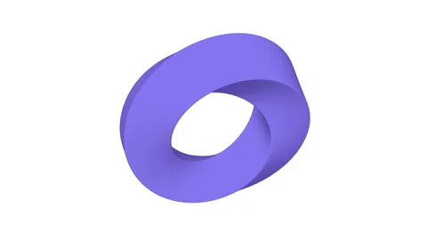 Mobius strip red ring sacred geometry Stock Footage 254463584