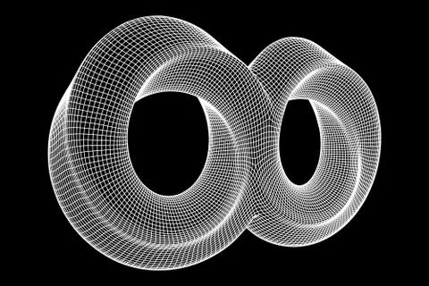 Mobius strip ring infinity sacred geometry Stock Illustration