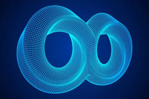 Mobius strip ring infinity sacred geometry イラスト素材