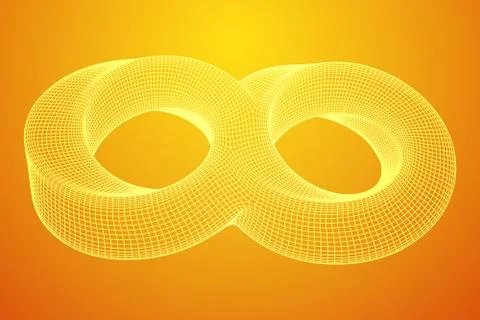 Mobius strip ring infinity sacred geometry Stock Illustration