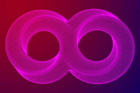 Mobius strip ring infinity sacred geometry Stock Illustration