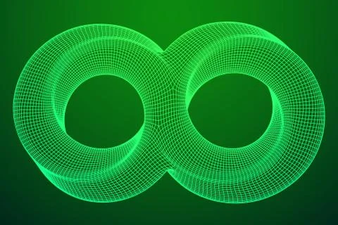 Mobius strip ring infinity sacred geometry Stock Illustration