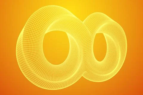 Mobius strip ring infinity sacred geometry Stock Illustration