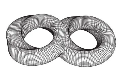 Mobius strip ring infinity sacred geometry Stock Illustration