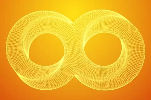 Mobius strip ring infinity sacred geometry Illustrazione stock