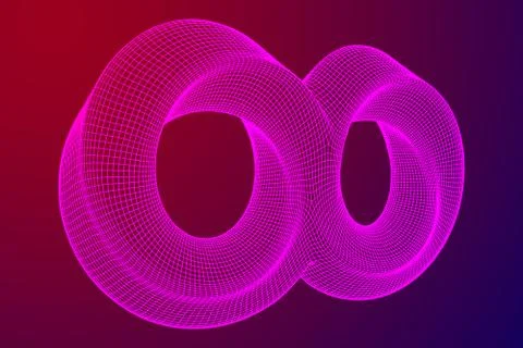 Mobius strip ring infinity sacred geometry Stock Illustration