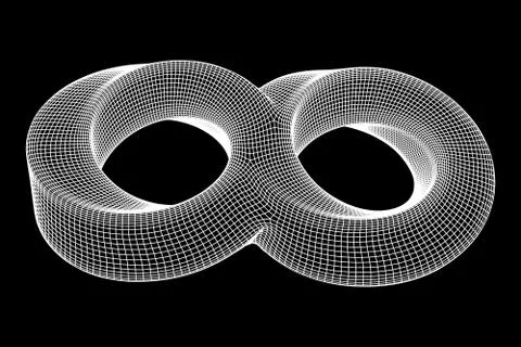 Mobius strip ring infinity sacred geometry 스톡 일러스트