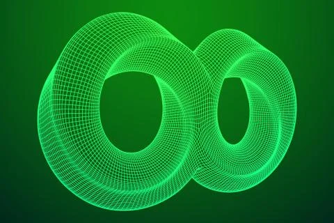 Mobius strip ring infinity sacred geometry Stock Illustration