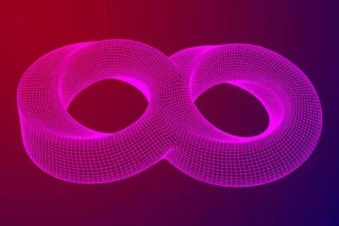 Mobius strip ring infinity sacred geometry Illustrazione stock