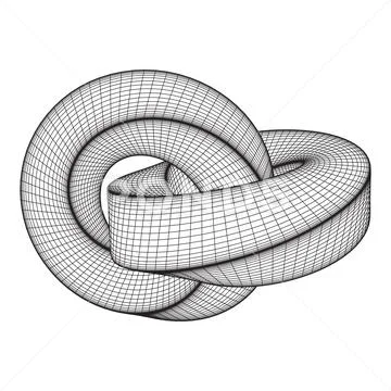 Mobius strip ring knot sacred geometry Illustration #123692868