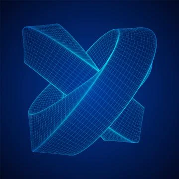 Mobius strip ring knot sacred geometry イラスト素材