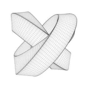 Mobius strip ring knot sacred geometry Stock Illustration