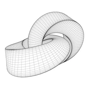 Mobius strip ring knot sacred geometry Stock Illustration