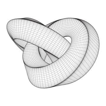 Mobius strip ring knot sacred geometry Stock Illustration