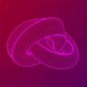 Mobius strip ring knot sacred geometry Stock Illustration