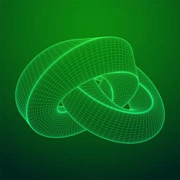 Mobius strip ring knot sacred geometry イラスト素材