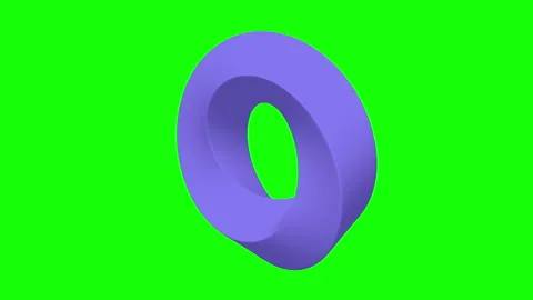 Mobius strip ring sacred geometry. Spatial figure with upturned surfaces Video stock 255195405