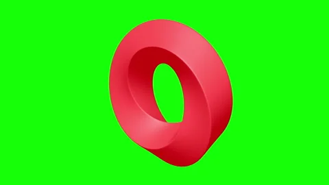 Mobius strip ring sacred geometry. Spatial figure with upturned surfaces Video stock 255758947