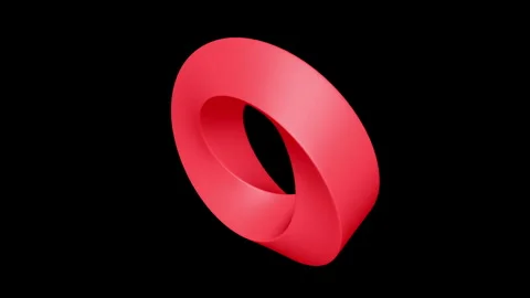 Mobius strip ring sacred geometry Stock Footage 256168245