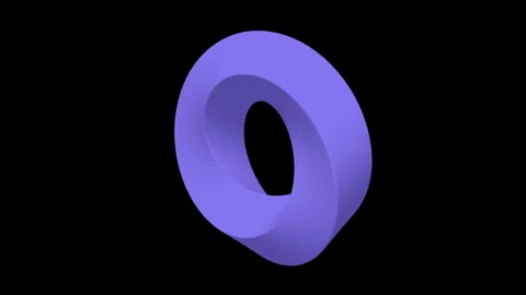 Mobius strip ring sacred geometry. Spatial figure with upturned surfaces Video stock 257293928