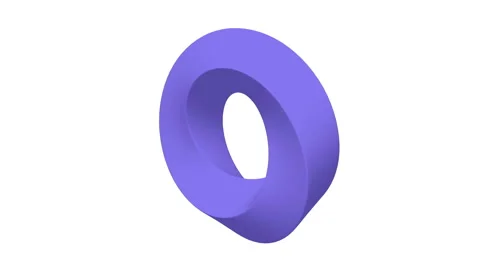 Mobius strip ring sacred geometry. Spatial figure with upturned surfaces Stock Footage 258659157
