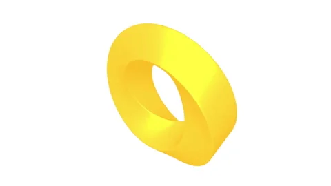 Mobius strip ring sacred geometry. Spatial figure with upturned surfaces Stock Footage 262604697