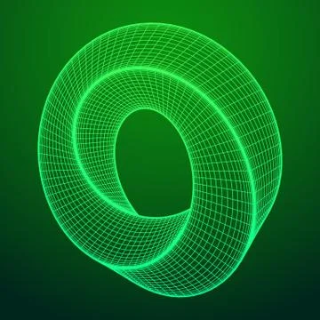 Mobius strip ring sacred geometry Stock Illustration