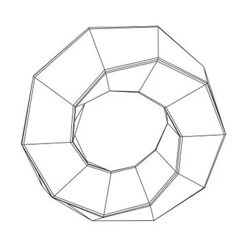 Mobius strip ring sacred geometry Stock Illustration