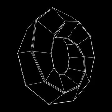 Mobius strip ring sacred geometry Stock Illustration