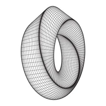 Mobius strip ring sacred geometry Stock Illustration