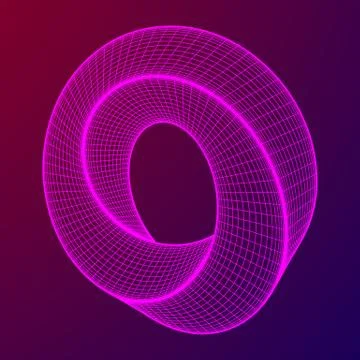 Mobius strip ring sacred geometry Stock Illustration
