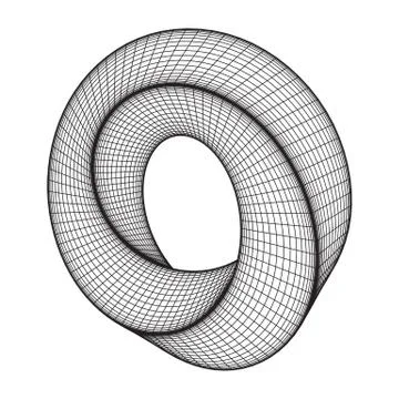 Mobius strip ring sacred geometry Stock Illustration