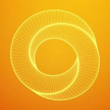 Mobius strip ring sacred geometry Stock Illustration