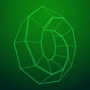 Mobius strip ring sacred geometry Stock Illustration