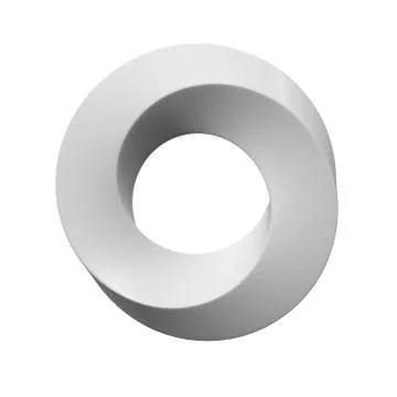 Mobius strip ring sacred geometry Stock Illustration