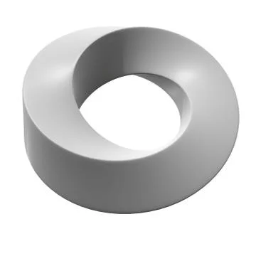 Mobius strip ring sacred geometry Stock Illustration
