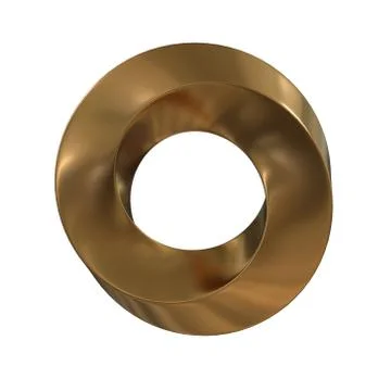 Mobius strip ring sacred geometry Stock Illustration
