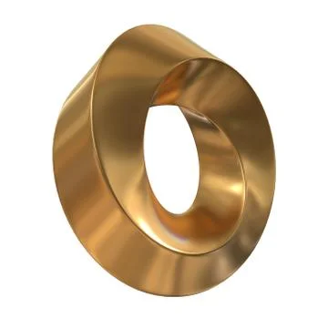 Mobius strip ring sacred geometry Stock Illustration