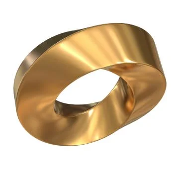 Mobius strip ring sacred geometry Stock Illustration