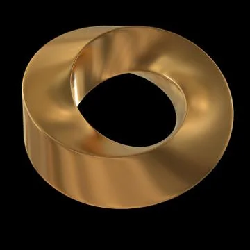 Mobius strip ring sacred geometry Stock Illustration