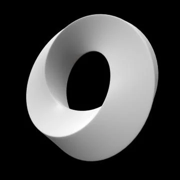 Mobius strip ring sacred geometry Stock Illustration