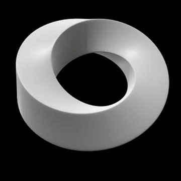 Mobius strip ring sacred geometry Stock Illustration