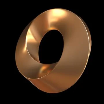Mobius strip ring sacred geometry Stock Illustration