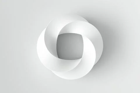 Mobius strip ring sacred geometry. Spatial figure with upturned surfaces. Stock Photos