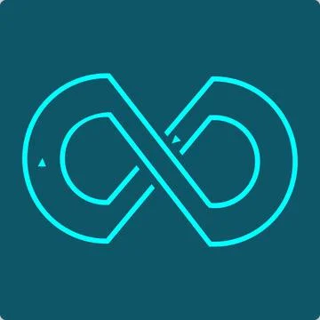 Möbius Strip Visual – twisted ribbon loop with a single crossing Ilustração Stock